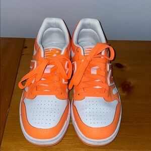 New Balance Kids' Orange and White Sneakers